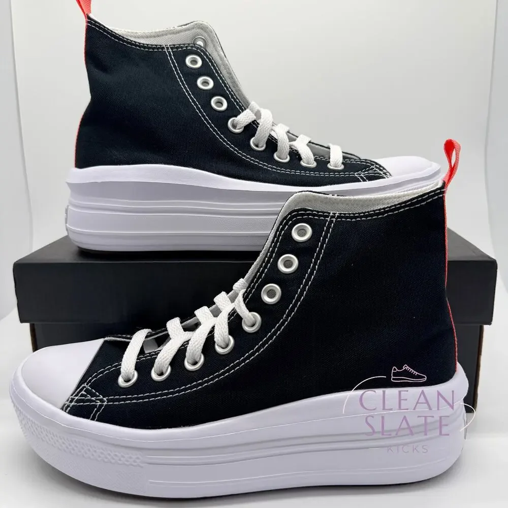 Converse CTAS Move Hi Black Pink Kids 5.5 Womens 7 NIB